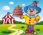 Клоун с годовщина торт